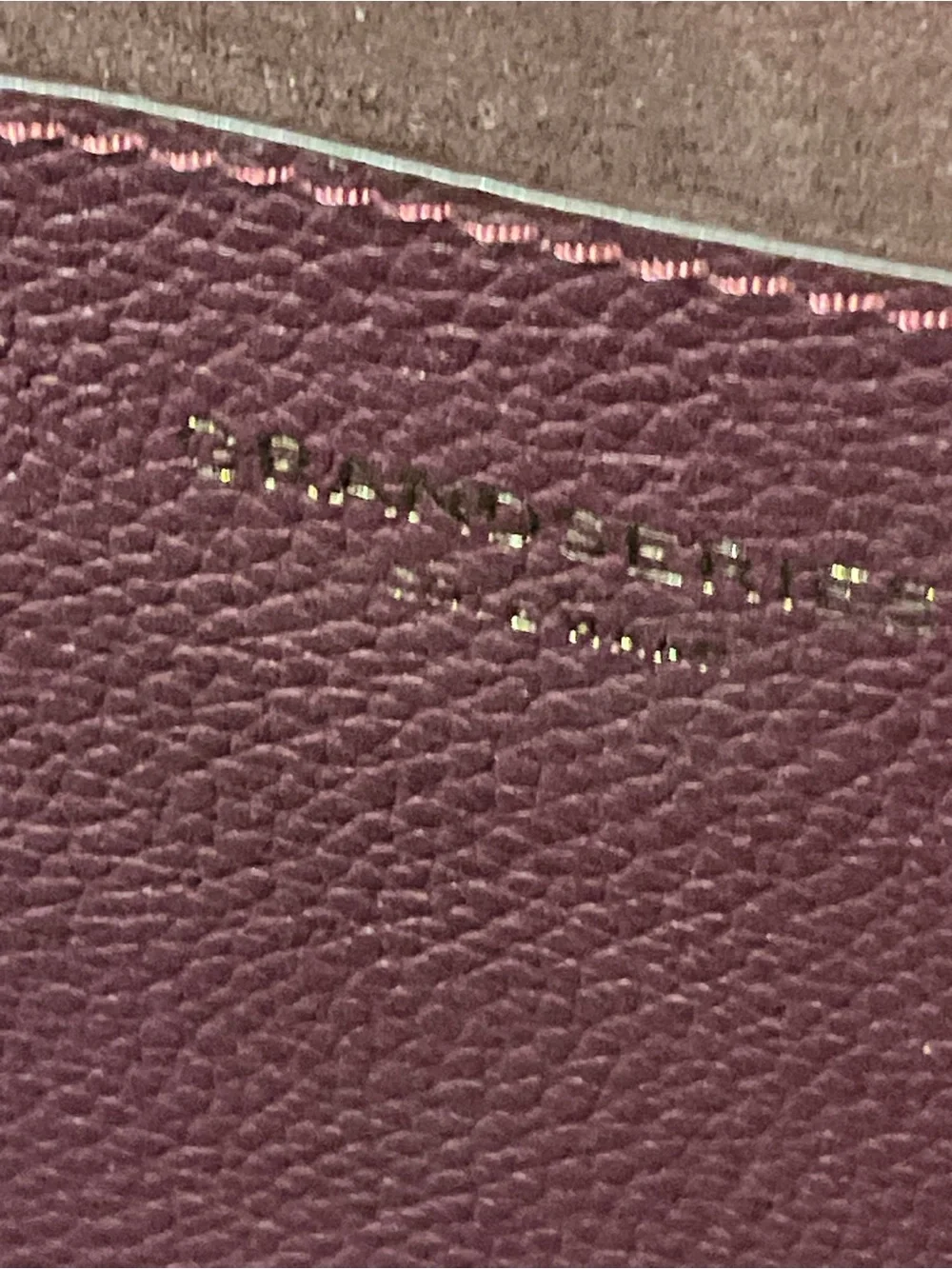 Cole Haan Grand Series Burgundy Pebbled Leather Shopper Tote NWOT